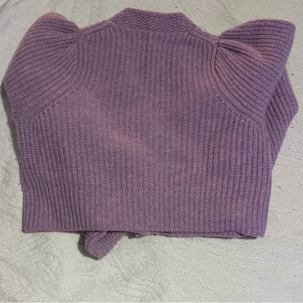 LoveShackFancy Lavender Cardigan Sweater - Picture 6 of 7